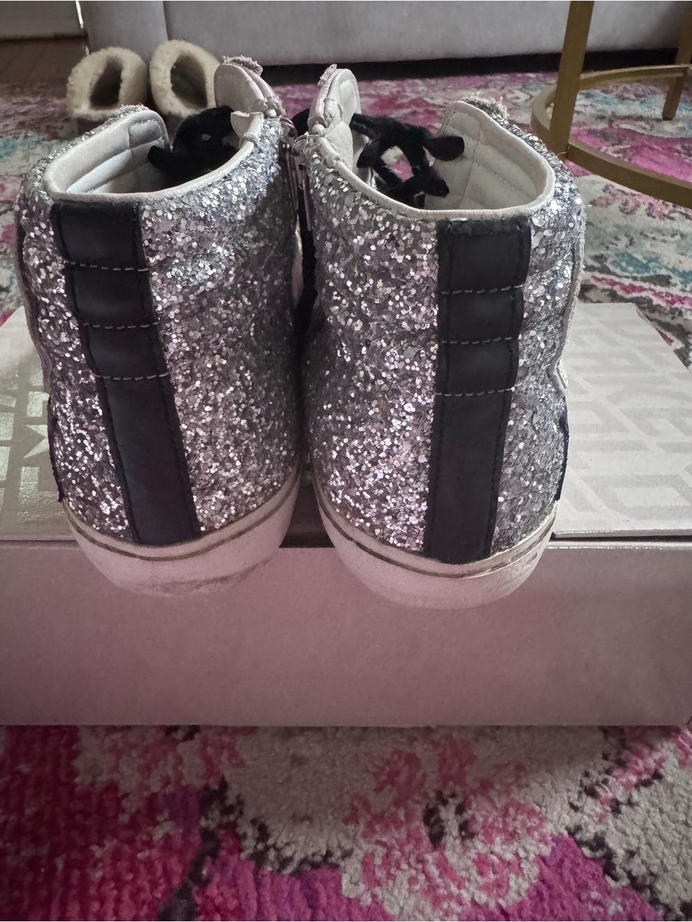 Golden Goose High Top Sneakers - Pink and Glitter - Picture 4 of 10